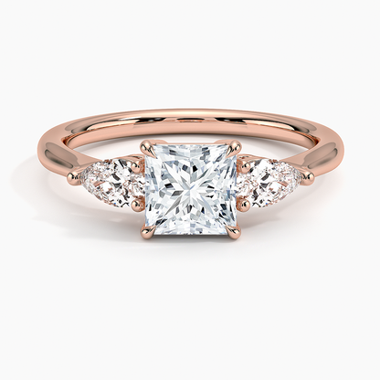 ecomposer-view with diamond shape-princess,ecomposer-size-1-ct,ecomposer-metal type-rose-gold-18k