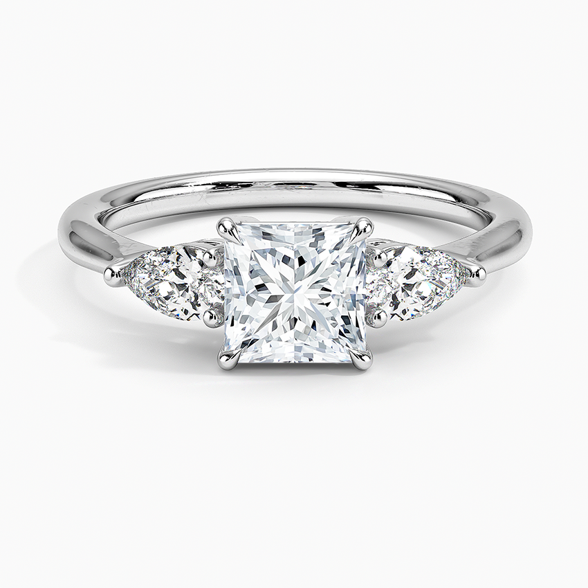 ecomposer-view with diamond shape-princess,ecomposer-size-1-ct,ecomposer-metal type-white-gold-18k