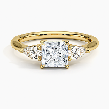 ecomposer-metal type-yellow-gold-18K,ecomposer-ring setting-trilogy