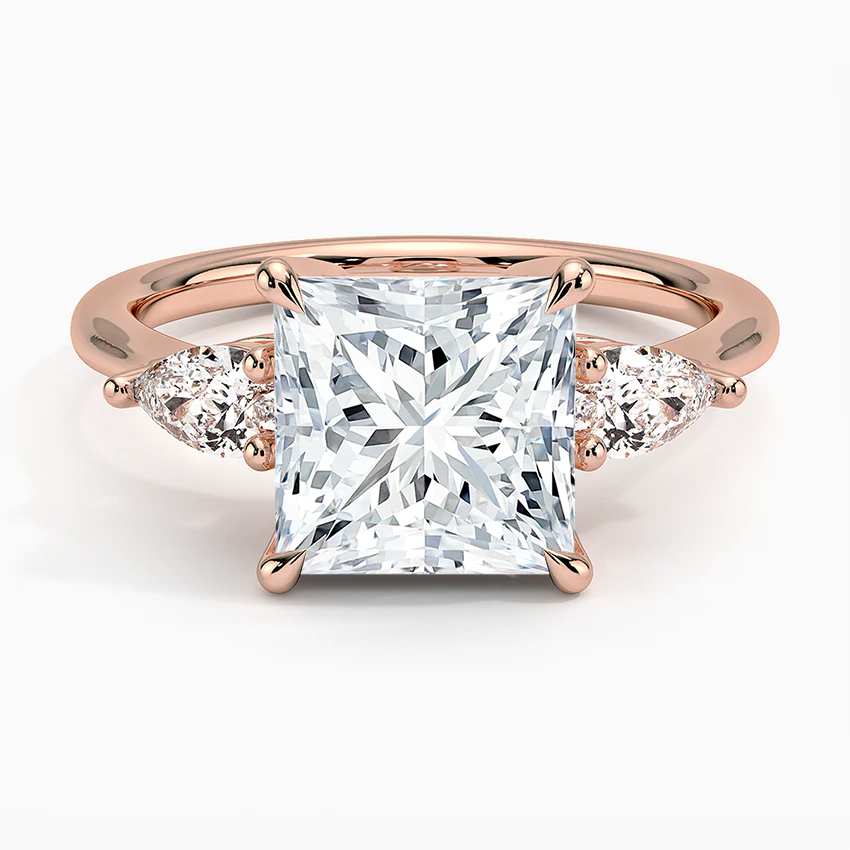 ecomposer-view with diamond shape-princess,ecomposer-size-2.5-ct,ecomposer-metal type-rose-gold-18k