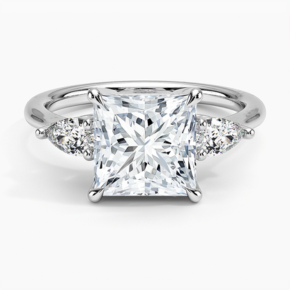 ecomposer-metal type-white-gold-18K,ecomposer-ring setting-trilogy