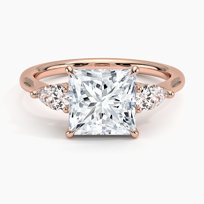 ecomposer-view with diamond shape-princess,ecomposer-size-2-ct,ecomposer-metal type-rose-gold-18k