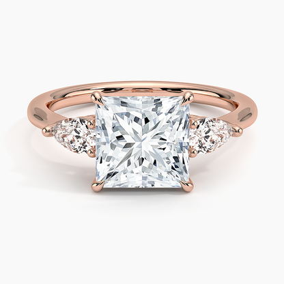 ecomposer-view with diamond shape-princess,ecomposer-size-2-ct,ecomposer-metal type-rose-gold-18k