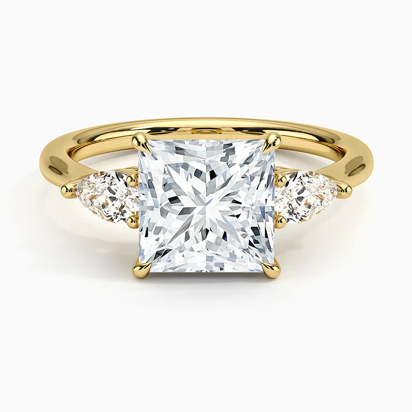 ecomposer-view with diamond shape-princess,ecomposer-size-2-ct,ecomposer-metal type-yellow-gold-18k