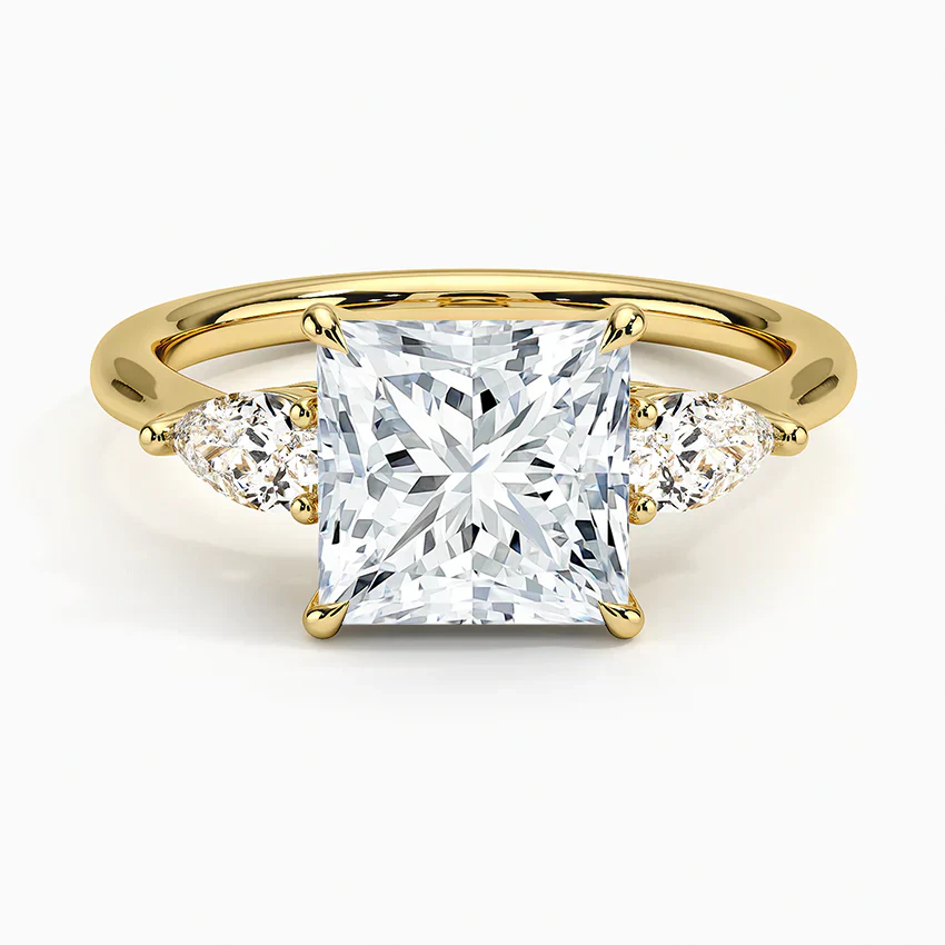 ecomposer-view with diamond shape-princess,ecomposer-size-2-ct,ecomposer-metal type-yellow-gold-18k