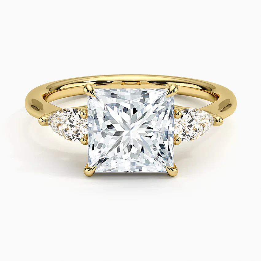 ecomposer-view with diamond shape-princess,ecomposer-size-2-ct,ecomposer-metal type-yellow-gold-18k