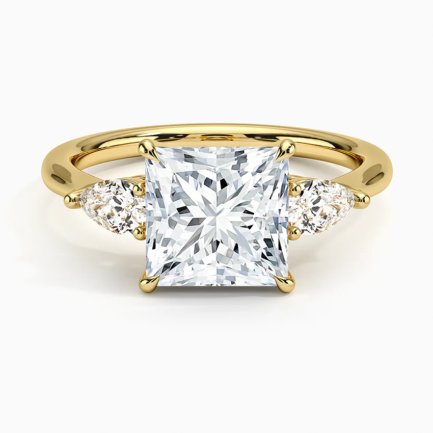 ecomposer-view with diamond shape-princess,ecomposer-size-2-ct,ecomposer-metal type-yellow-gold-18k