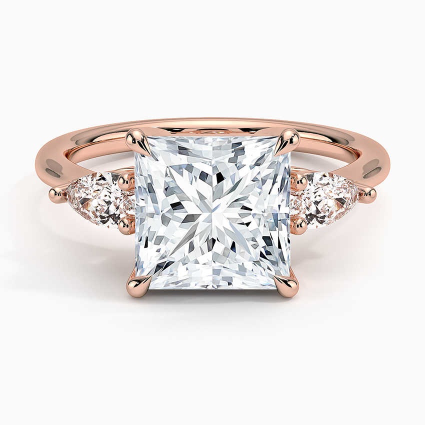 ecomposer-view with diamond shape-princess,ecomposer-size-3-ct,ecomposer-metal type-rose-gold-18k