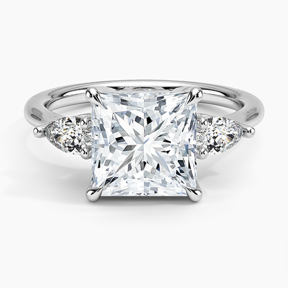 ecomposer-view with diamond shape-princess,ecomposer-size-3-ct,ecomposer-metal type-white-gold-18k