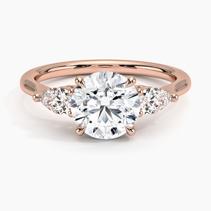 ecomposer-metal type-rose-gold-18K,ecomposer-ring setting-trilogy
