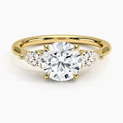 ecomposer-metal type-yellow-gold-18K,ecomposer-ring setting-trilogy