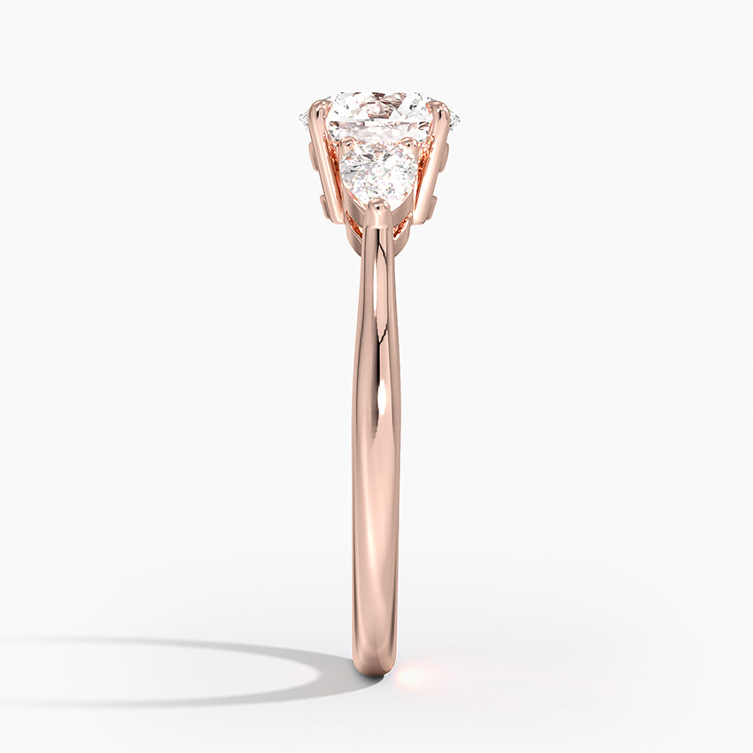 ecomposer-metal type-rose-gold-18K,ecomposer-ring setting-trilogy