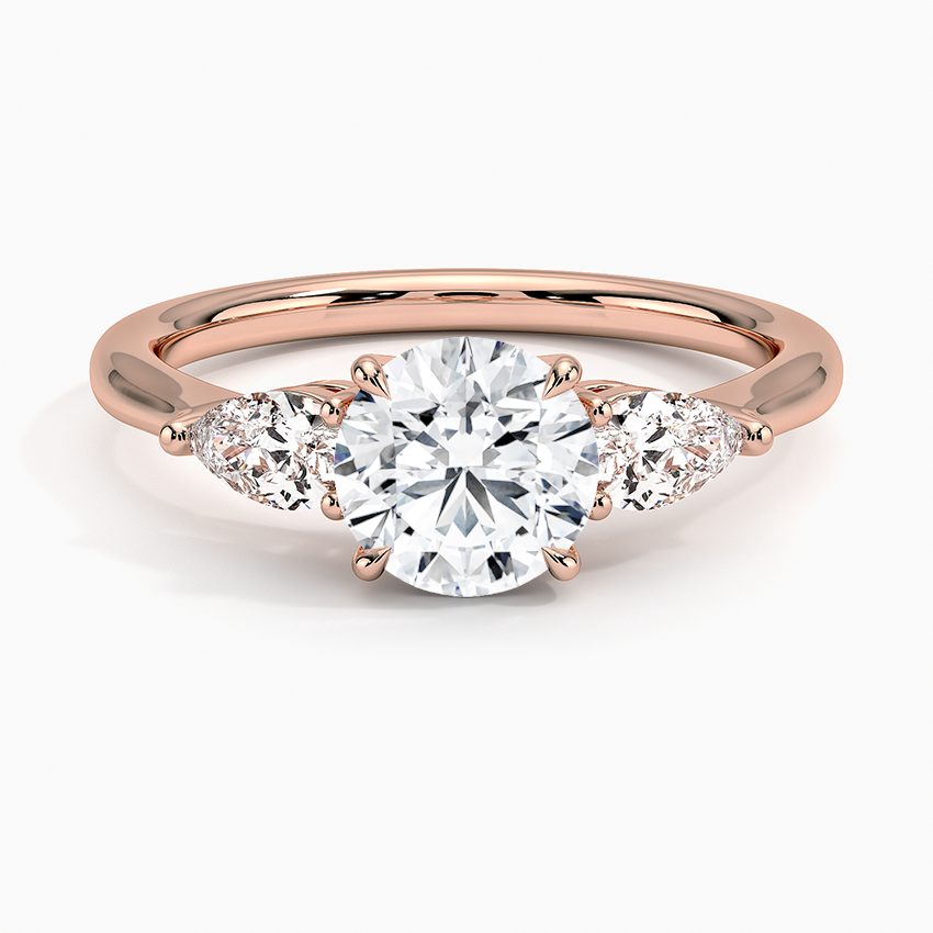 ecomposer-view with diamond shape-round,ecomposer-size-1-ct,ecomposer-metal type-rose-gold-18k