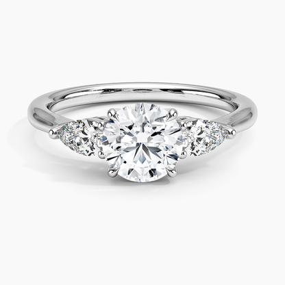 ecomposer-view with diamond shape-round,ecomposer-size-1-ct,ecomposer-metal type-white-gold-18k