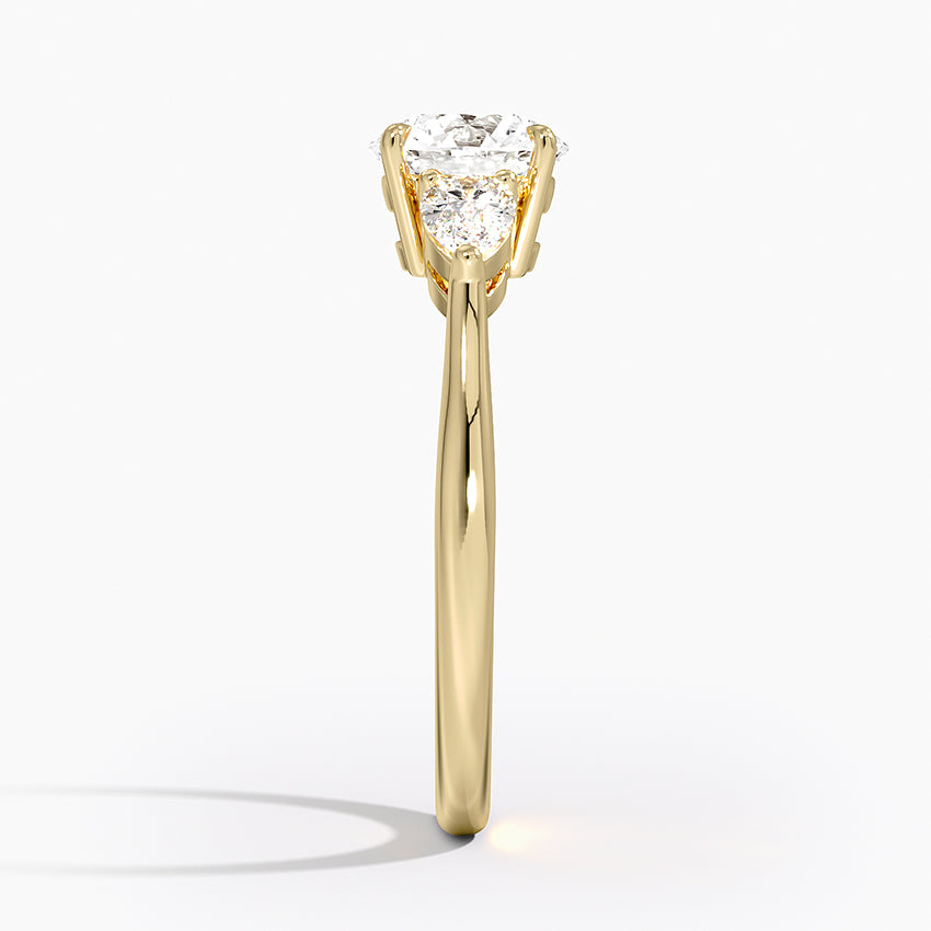 ecomposer-metal type-yellow-gold-18K,ecomposer-ring setting-trilogy