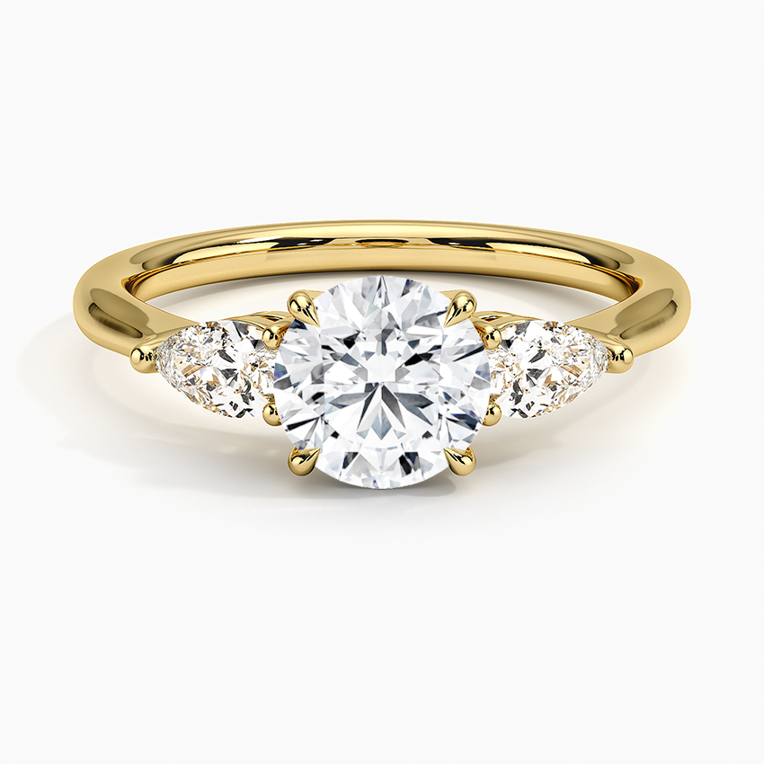 ecomposer-view with diamond shape-round,ecomposer-size-1-ct,ecomposer-metal type-yellow-gold-18k