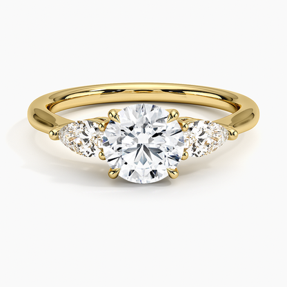 ecomposer-view with diamond shape-round,ecomposer-size-1-ct,ecomposer-metal type-yellow-gold-18k