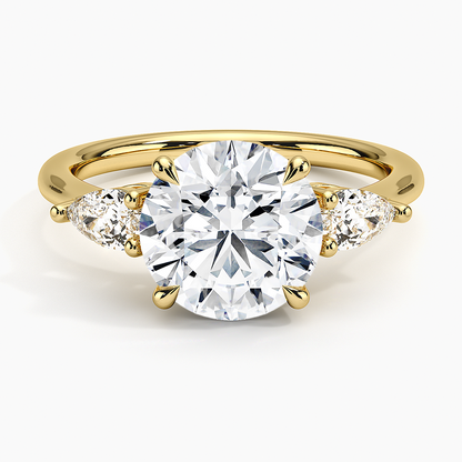 ecomposer-metal type-yellow-gold-18K,ecomposer-ring setting-trilogy