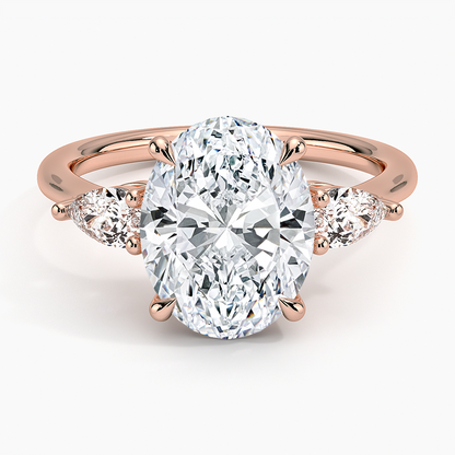 ecomposer-metal type-rose-gold-18K,ecomposer-ring setting-trilogy