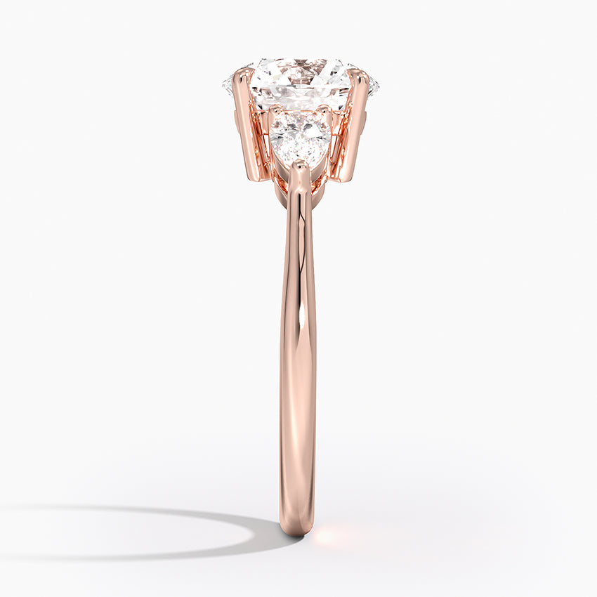 ecomposer-metal type-rose-gold-18K,ecomposer-ring setting-trilogy