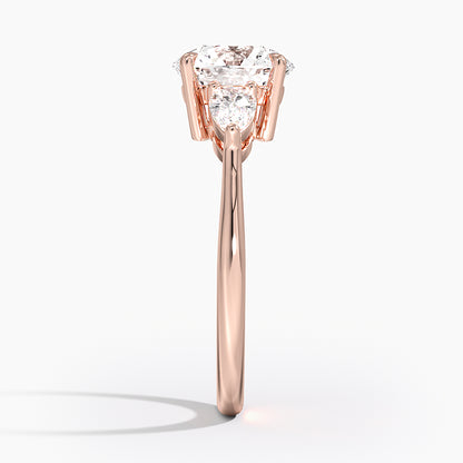 ecomposer-metal type-rose-gold-18K,ecomposer-ring setting-trilogy
