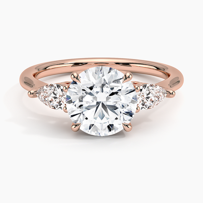 ecomposer-view with diamond shape-round,ecomposer-size-2-ct,ecomposer-metal type-rose-gold-18k