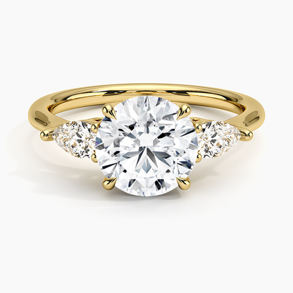 ecomposer-view with diamond shape-round,ecomposer-size-2-ct,ecomposer-metal type-yellow-gold-18k