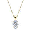 Oval Lab Diamond Pendant (0.5 ct.) Necklace 18K Gold
