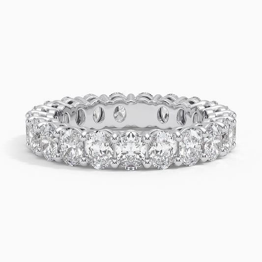 Eternity Lab Grown Diamond Band Ring 18K Gold - Oval