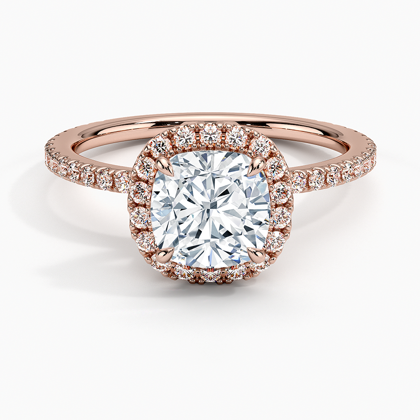 ecomposer-view with diamond shape-cushion,ecomposer-size-1.5-ct,ecomposer-metal type-rose-gold-18k