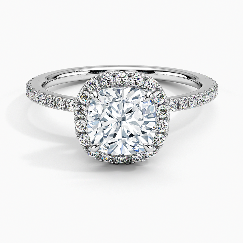 ecomposer-view with diamond shape-cushion,ecomposer-size-1.5-ct,ecomposer-metal type-white-gold-18k