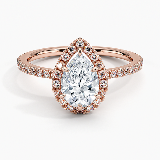 ecomposer-view with diamond shape-pear,ecomposer-size-1-ct,ecomposer-metal type-rose-gold-18k