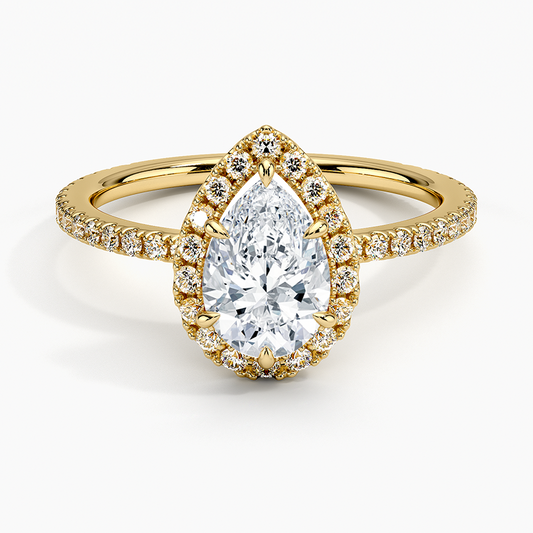 ecomposer-view with diamond shape-pear,ecomposer-size-1-ct,ecomposer-metal type-yellow-gold-18k