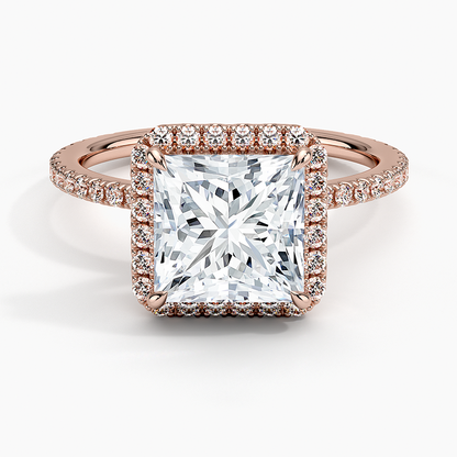 ecomposer-view with diamond shape-princess,ecomposer-size-2-ct,ecomposer-metal type-rose-gold-18k