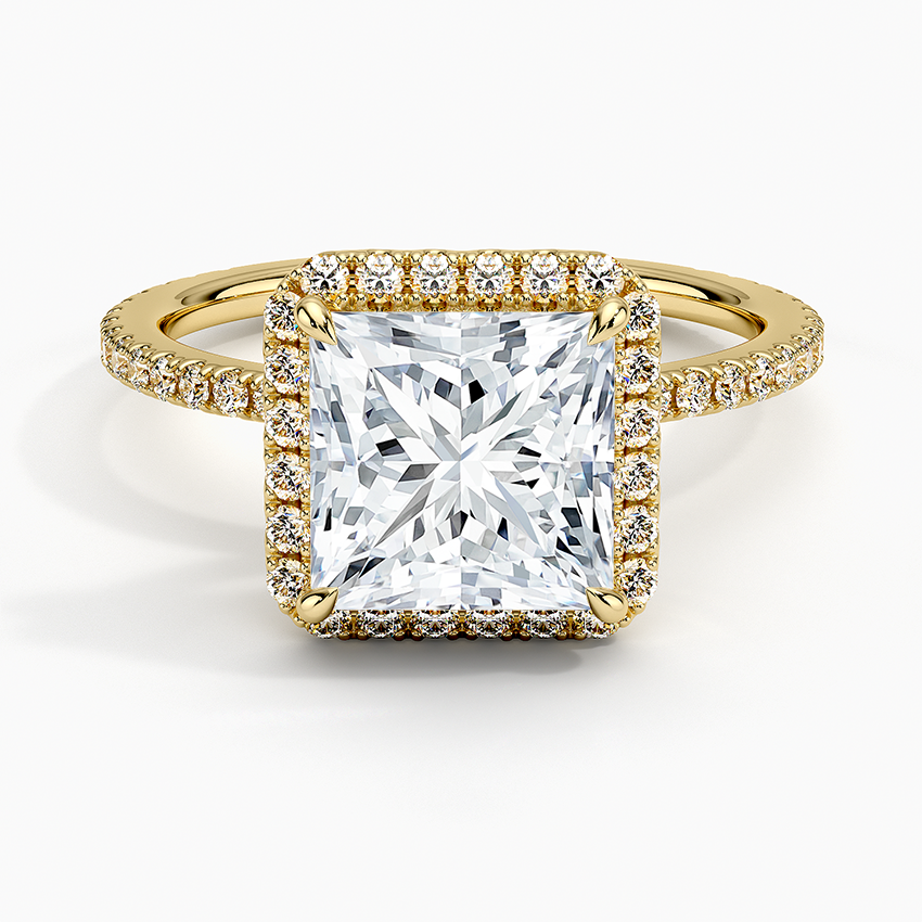 ecomposer-view with diamond shape-princess,ecomposer-size-2-ct,ecomposer-metal type-yellow-gold-18k
