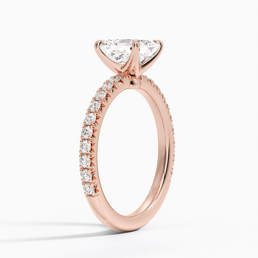 ecomposer-metal type-rose-gold-18K,ecomposer-ring setting-pave