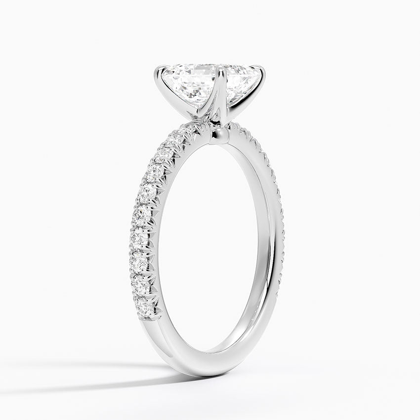 ecomposer-metal type-white-gold-18K,ecomposer-ring setting-pave