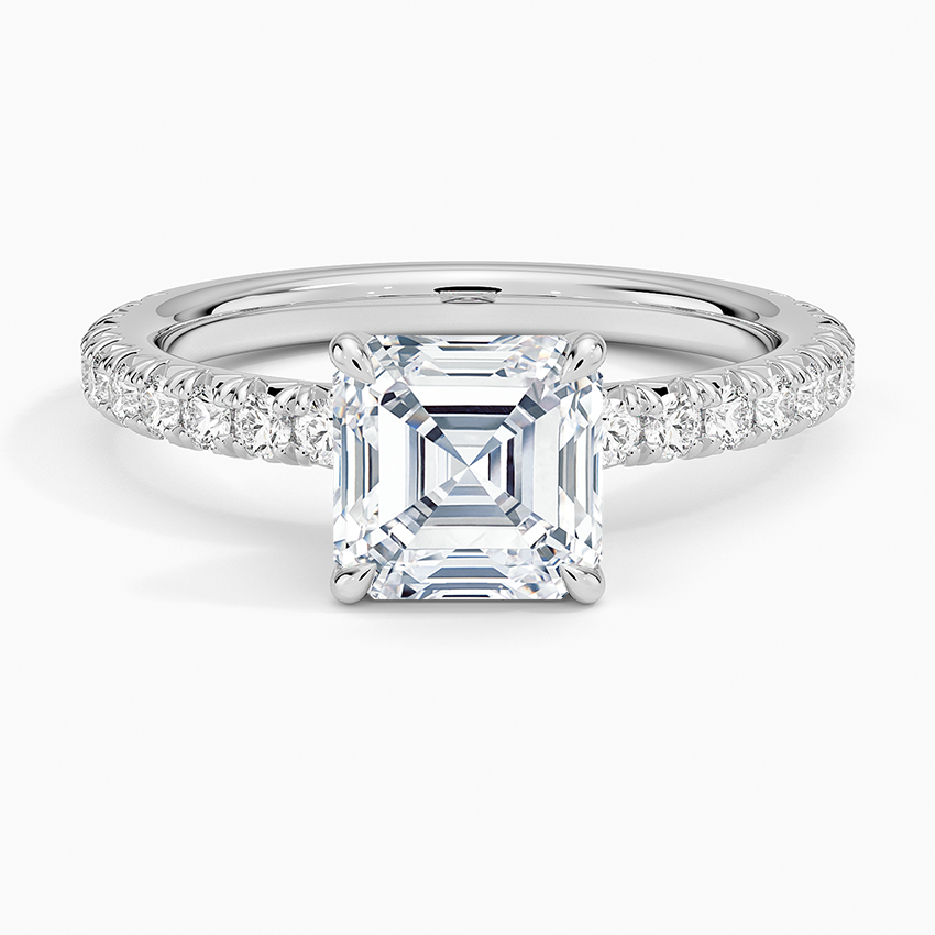 ecomposer-view with diamond shape-asscher,ecomposer-size-1.5-ct,ecomposer-metal type-white-gold-18k