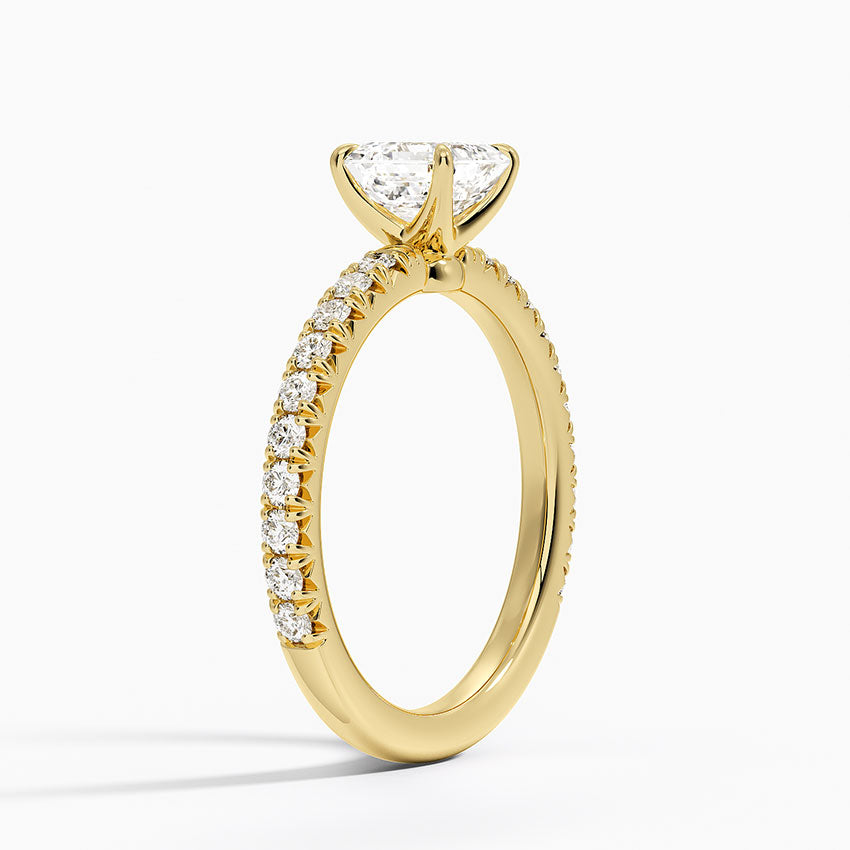 ecomposer-metal type-yellow-gold-18K,ecomposer-ring setting-pave