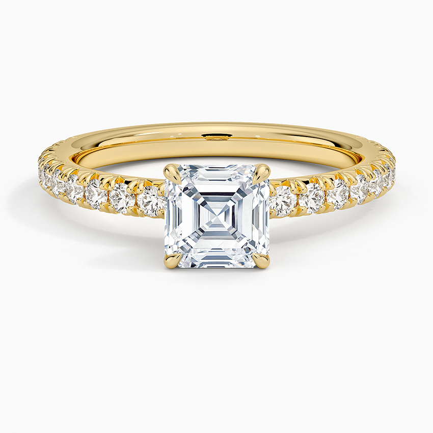 ecomposer-metal type-yellow-gold-18K,ecomposer-ring setting-pave