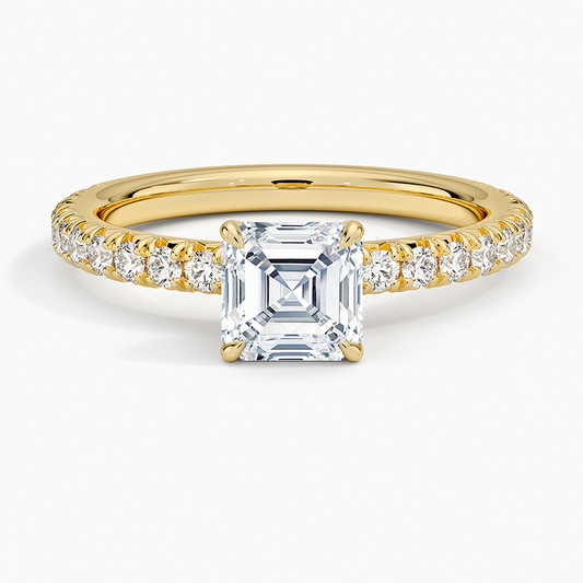 ecomposer-view with diamond shape-asscher,ecomposer-size-1-ct,ecomposer-metal type-yellow-gold-18k