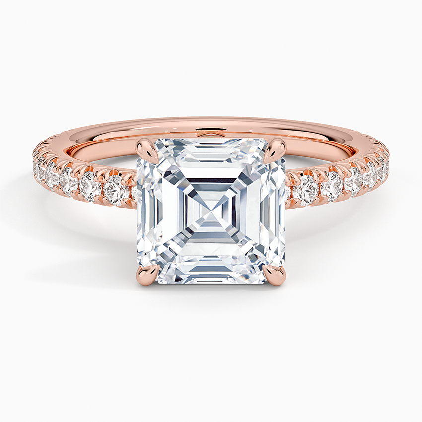 ecomposer-view with diamond shape-asscher,ecomposer-size-2.5-ct,ecomposer-metal type-rose-gold-18k