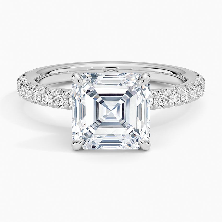 ecomposer-view with diamond shape-asscher,ecomposer-size-2.5-ct,ecomposer-metal type-white-gold-18k