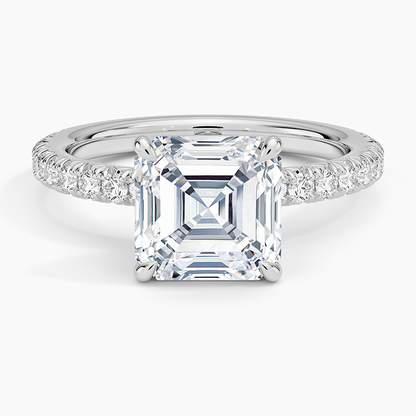 ecomposer-view with diamond shape-asscher,ecomposer-size-2.5-ct,ecomposer-metal type-white-gold-18k