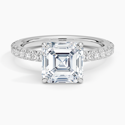 ecomposer-view with diamond shape-asscher,ecomposer-size-2-ct,ecomposer-metal type-white-gold-18k