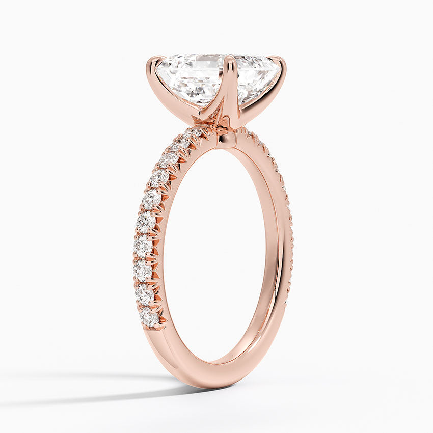 ecomposer-metal type-rose-gold-18K,ecomposer-ring setting-pave