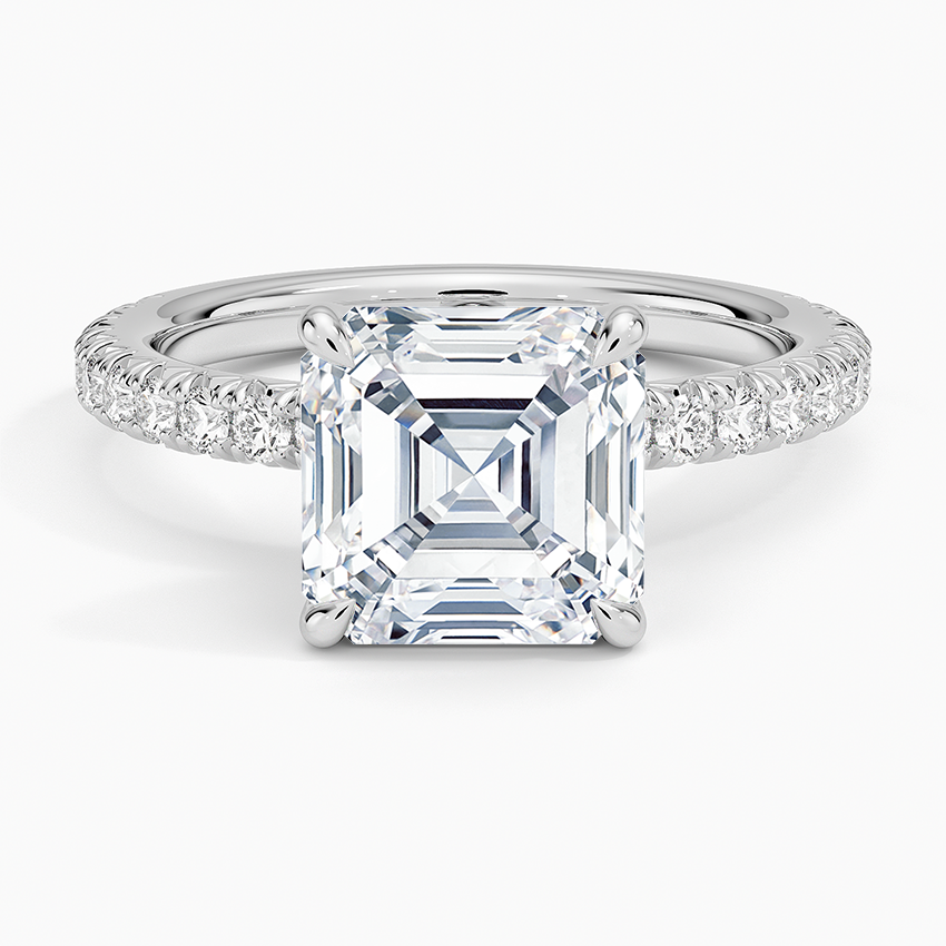 ecomposer-view with diamond shape-asscher,ecomposer-size-3-ct,ecomposer-metal type-white-gold-18k