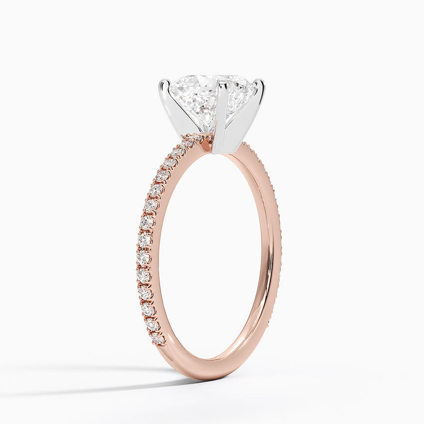 ecomposer-metal type-rose-gold-18K,ecomposer-ring setting-halo