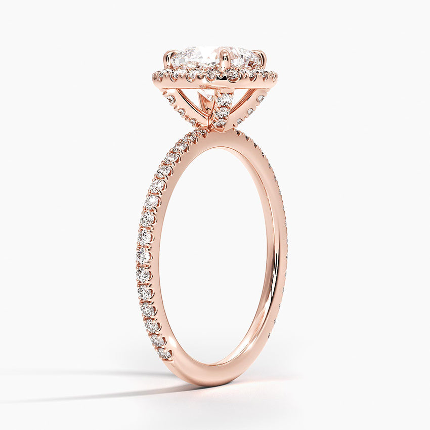 ecomposer-view with diamond shape-cushion,ecomposer-size-1.5-ct,ecomposer-metal type-rose-gold-18k