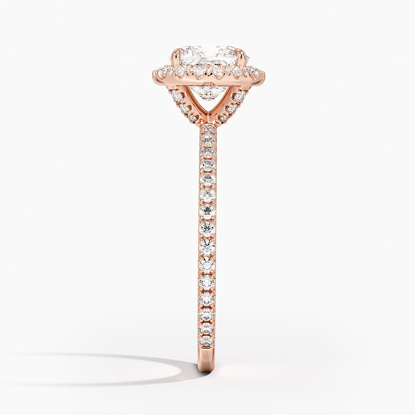 ecomposer-view with diamond shape-cushion,ecomposer-size-1.5-ct,ecomposer-metal type-rose-gold-18k